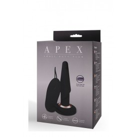 Чёрная анальная вибропробка APEX BUTT PLUG SMALL BLACK - 14 см.