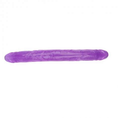 Фиолетовый двусторонний фаллоимитатор 12.8 Inch Dildo - 32,5 см.