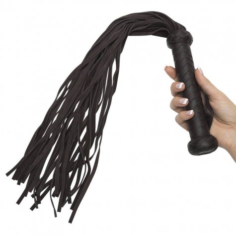 Коричневая кожаная плеть Brown Leather Flogger - 66 см.