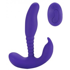 Фиолетовый стимулятор простаты Remote Control Anal Pleasure Vibrating Prostate Stimulator - 13,5 см.