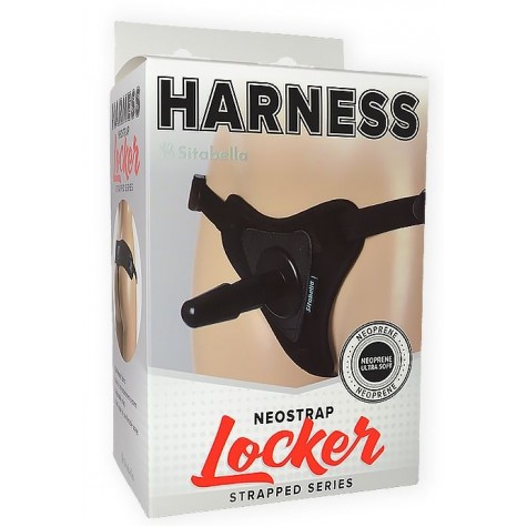 Черные трусики для страпона HARNESS Locker размера XS-M